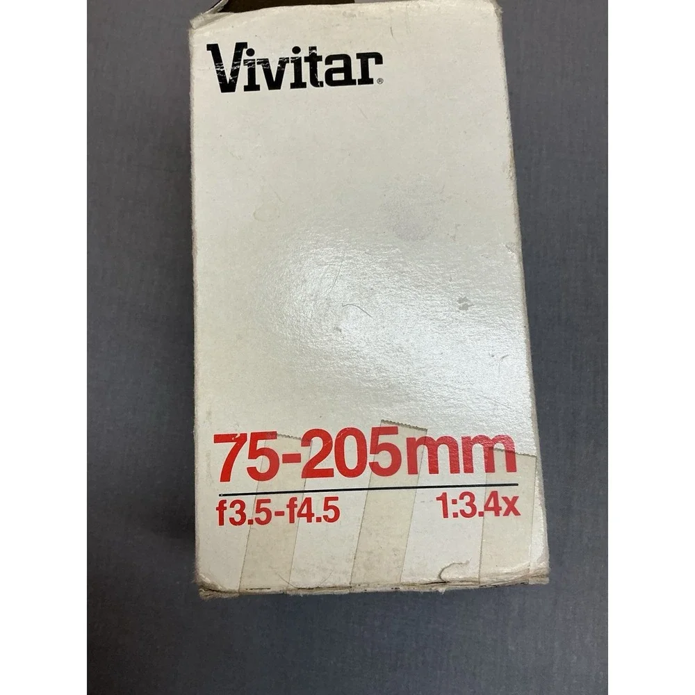 Vivitar 75-205mm f3.5-4.5 MC Manual Focus Lens for Minolta Mount NOS NIB Japan